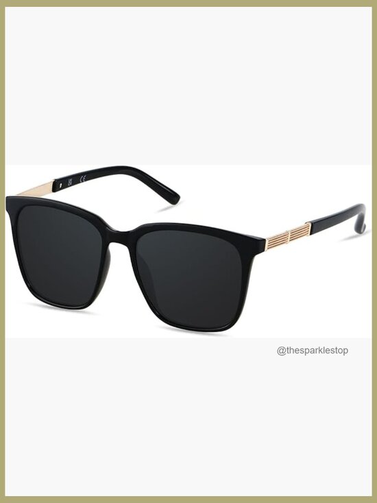 Oversized Square Mirrored Sunglasses for Women UV Protection Big Frame Shades
